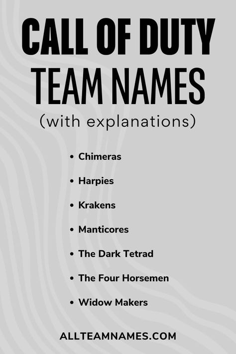 call of duty team names with explanations text Call Of Duty Username Ideas, Gamer Names, Solo Player, Edge Of Tomorrow, Explanation Text, Mythical Birds, Moral Dilemma, Name Games, Divergent Series