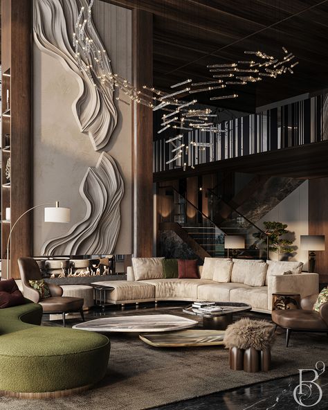 House Lobby Interior Design, Cinema Room Design, Double Height Living Room, Luxury Hotels Lobby, Bold Living Room, Living Room Decor Lights, Luxury Villa Design, Architecture Set, Lobby Interior Design