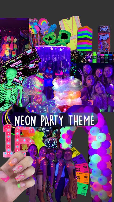 Glow Bar Party Ideas, Neon Party Themes, Neon Birthday Party, Sweet Sixteen Birthday Party Ideas, Glow Birthday Party, Girly Bracelets, Neon Birthday, Glow Birthday