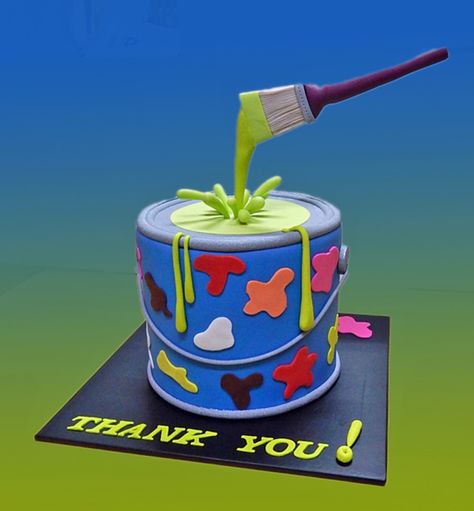 Painter Cake, Art Party Cakes, Knitting Cake, Pot Cake, Pot Cakes, Special Event Cakes, Cake With Fondant, Chocolate Mud Cake, Cake Decorating With Fondant