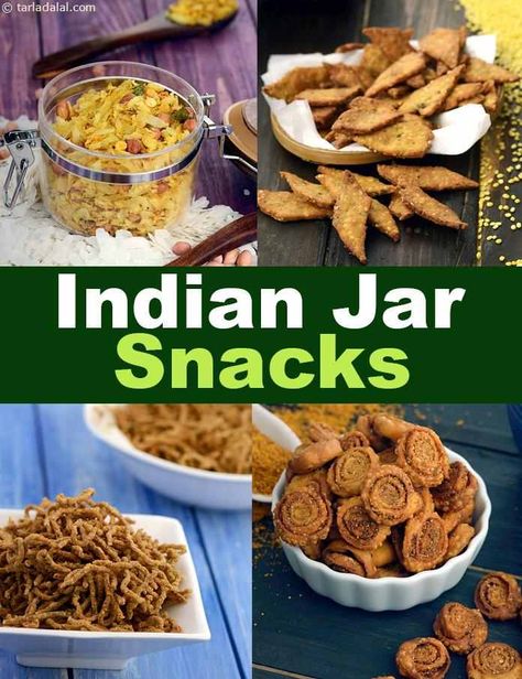 Jar Snack Recipes, Indian Jar Snacks : Tarladalal.com Indian Dry Snacks, Jar Snacks, Savoury Tart, Snacks For Party, Finger Snacks, Recipes Veg, Tart Crust, Diwali Snacks, Diwali Food