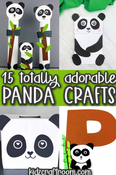 Get ready for some adorable crafting fun with these panda bear-themed projects for kids! From fuzzy pom-pom pandas to paper plate masks, these DIY crafts are perfect for sparking creativity and learning about these beloved black and white bears. Whether it's a rainy day activity or a themed party, these ideas will have your little ones roaring with excitement! Bear Crafts For Toddlers, Panda Crafts For Kids, Bear Crafts For Kids, Farm Animal Crafts For Kids, Panda Template, Panda Printables, Easy Animal Crafts, Panda Bear Crafts, Panda For Kids