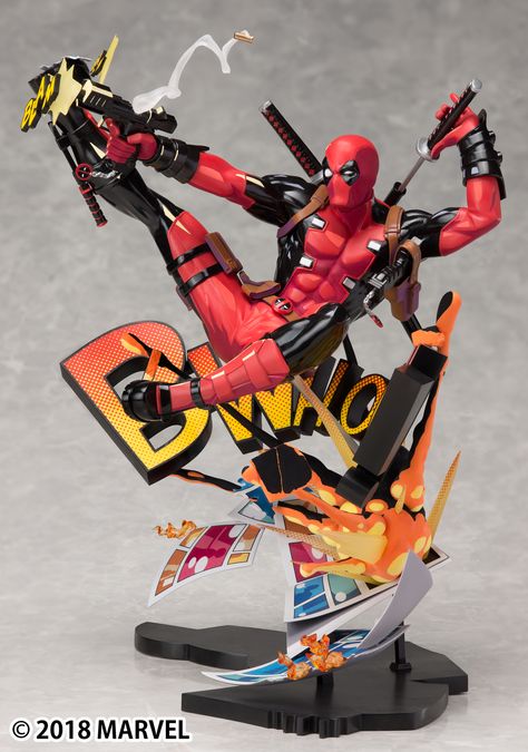 GoodSmile presents "Deadpool: Breaking the Fourth Wall" Deadpool Figure, Action Figures Anime, Marvel Statues, Breaking The Fourth Wall, Marvel Figure, Marvel Deadpool, Anime Figurines, Figure Poses, Fourth Wall