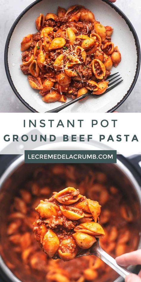 Pressure Cooker Recipes Pasta, Instant Pot Ground Beef, Beef And Shells, Pressure Cooker Pasta, Ground Beef Pasta Recipes, Beef Pasta Recipes, Instant Pot Pasta Recipe, Ground Beef Pasta, Beef Pasta