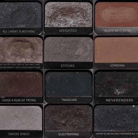 Eye Palette Aesthetic, Nars Palette, Makeup Palette Collection, Smokey Eyeshadow Palette, Nars Eyeshadow, Makeup Pallets, Black Eyeshadow, Dope Makeup, Make Up Inspo