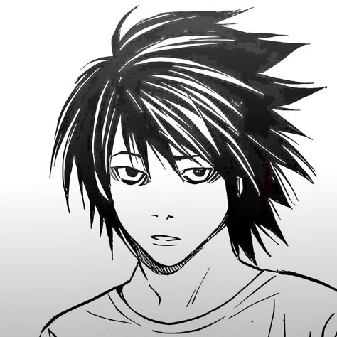 L Lawliet Icon Manga, Lawliet Manga Icon, L Pfp Manga, L Manga Icon, L Lawliet Manga, Lawliet Icon, L Manga, Tattoo Name Fonts, L Icon