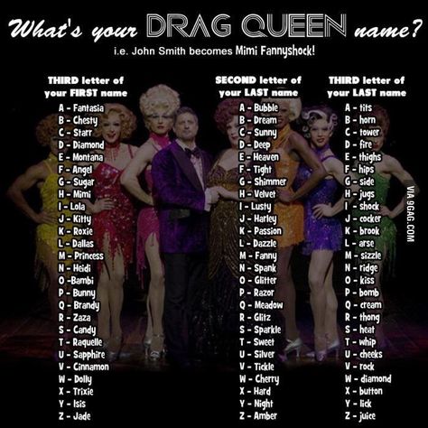 Queen Names, Drag Queen Names, Sunny D, Race Party, Name Generator, Name Ideas, John Smith, Rupaul, Drag Race