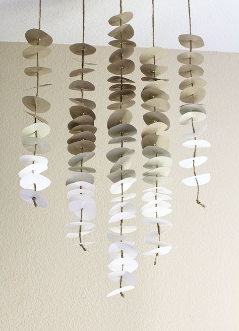 paper mobile 3d Templates, Paper Mobile, Anthropologie Inspired, Paper Banners, Paper Sculpture, Peta, Diy Paper, Wind Chimes, Paper Flowers