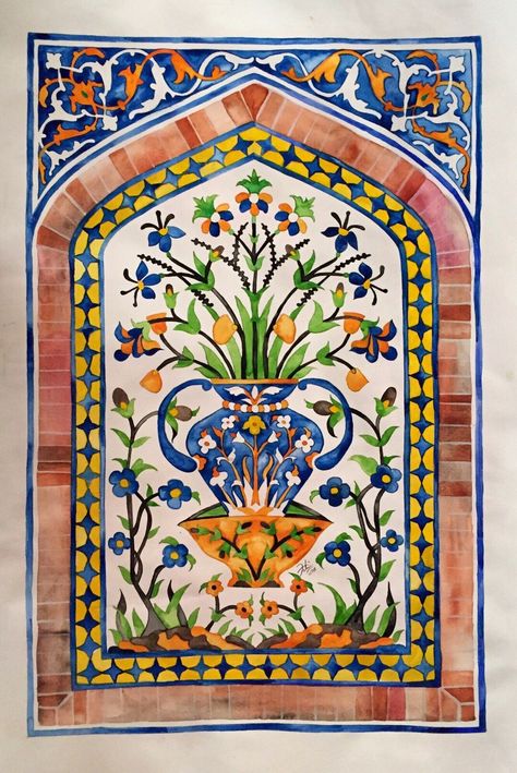 This Watercolour Paintings item by FatimaFWatercolors has 58 favorites from Etsy shoppers. Ships from Philippines. Listed on 15 Oct, 2023 Photo Gallery Wall Layout, Wazir Khan Mosque, Tile Artwork, Mughal Art Paintings, Gallery Wall Layout, Mosque Art, William Morris Art, Indian Painting, Truck Art