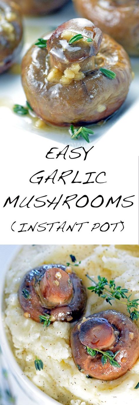 Craveable Food, Thanksgiving Vegetarian, Butter Mushrooms, Vegetarian Christmas, Vegan Holiday, Garlic Mushrooms, Vegetarian Meal, Instant Pot Dinner Recipes, Insta Pot