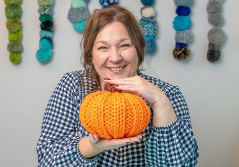 How to Knit a Pumpkin | Free Pumpkin Pattern! | LoveCrafts Knitted Pumpkins Free Pattern Easy, Free Pumpkin Knitting Pattern, Pumpkin Knitting Pattern Free, Fall Knitting Patterns Free, Knit Pumpkin Pattern Free, Knitted Pumpkins Free Pattern, Large Knitted Pumpkins Free Pattern, Knitting Pumpkin Free Pattern Easy, Easy Knit Pumpkins