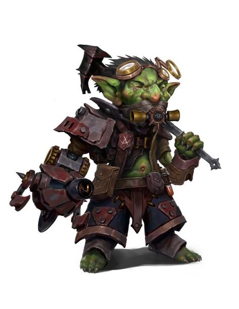 Goblin Artificer, Goblin Art, Pathfinder Character, Dnd Races, Humanoid Creatures, Heroic Fantasy, Fantasy Races, Dungeons And Dragons Characters, Dnd Art