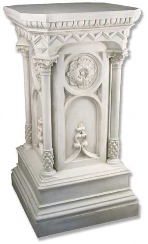 Columned Church Pedestal for Statues Egyptian Furniture, Asian Sculptures, Catholic Statues, Americana Art, Life Size Statues, Roman Sculpture, Antique Stone, Church Architecture, Traditional Garden