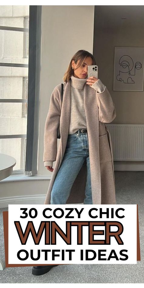 As the winter chill sets in, it's time to layer up in style. If you're on the hunt for outfit inspiration that strikes the perfect balance between cozy and chic, look no further. Here are 40 adorable and fashionable winter outfit ideas that will keep you warm while ensuring you look effortlessly stylish. From editor-approved trends to Instagram-worthy looks, these ensembles will have you embracing the cold weather with a smile. Casual Winter Outfits With Jeans, Chill Weather Outfit, Extreme Cold Weather Outfits, Warm Outfit Ideas, Cozy Chic Outfit, Chic Winter Outfits, Winter Outfit Ideas, Winter Is Here, Cold Weather Outfits