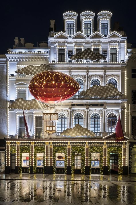 Commercial Christmas Decor, Christmas Building, Restaurant Facade, Kenwood House, Eltham Palace, Commercial Christmas Decorations, Christmas Destinations, Christmas In The City, Fun Christmas Decorations