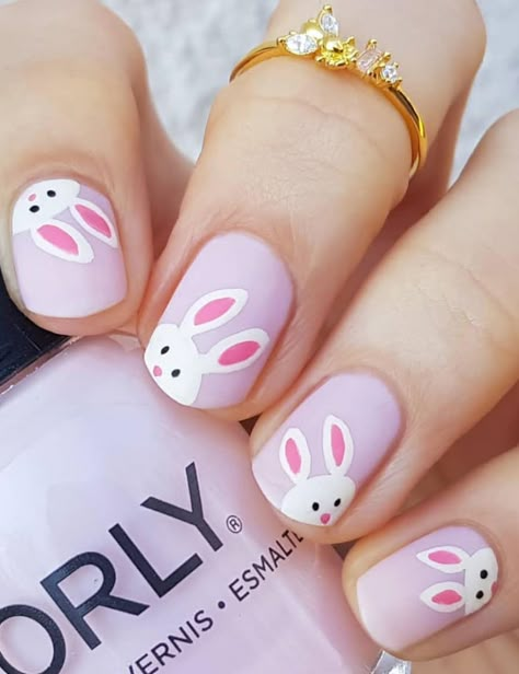 Easter Themed Nails, Pastel Nail Art, Easter Nail, Bunny Nails, Easter Nail Designs, Easter Nail Art, Creative Nail Designs, Floral Nail Art, Nails For Kids