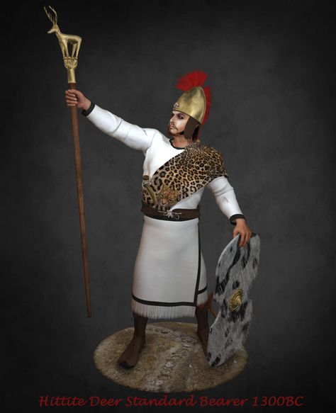 ArtStation - Hittite Deer Standard Bearer 1300BC, Michael Weinert Hittite Warrior, History Pics, Ancient Warfare, History Pictures, Iron Age, Bronze Age, Medieval Fantasy, Fantasy Character Design, Egypt