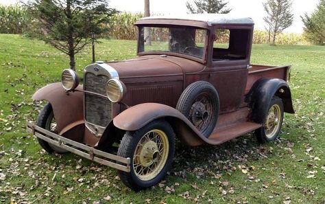 Basic Hauler: 1930 Ford Model A Pickup Old Ford Pickup Truck, Old Ford Pickups, Chevy Trucks Older, Studebaker Trucks, Classic Cars Chevy, Chevy Classic, Vintage Pickup Trucks, Old Ford Trucks, Rusty Cars