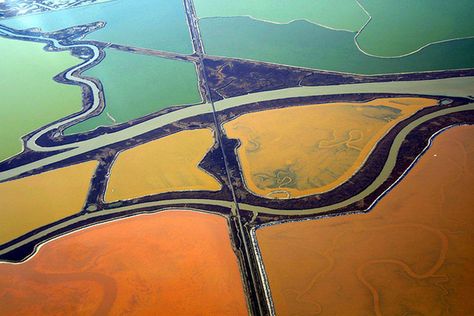 South Bay salt ponds by Cris Benton Salt Ponds, Aerial Photograph, Aerial Photo, Landscape Projects, East Sussex, Birds Eye View, Machu Picchu, Land Art, Aerial Photography