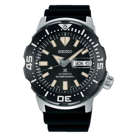 SRPD27 | Seiko Watch Corporation Seiko Monster, Seiko Prospex, Clock Repair, Divers Watch, Rubber Watches, Mens Watches Black, Seiko Watches, 200m, Dive Watches