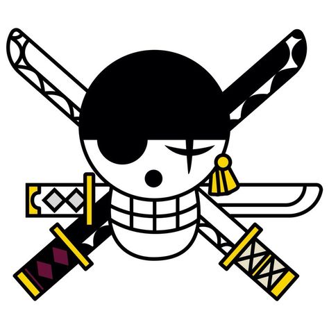 Roronoa Zolo (Timeskip) - Jolly Roger One Piece Logo, Anime Svg, Zoro Roronoa, One Piece Tattoos, Pieces Tattoo, Creative Person, Zoro One Piece, Jolly Roger, Shirt Bag