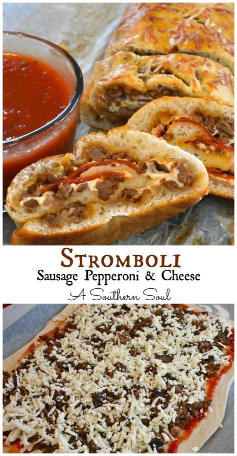 Sausage Pepperoni Stromboli, Sausage Calzones With Pizza Dough, Italian Sausage Pizza Recipes, Sausage Bread With Pizza Dough, Stromboli Sausage, Italian Sausage Rolls Recipe, Italian Sausage Stromboli Recipe, Veggie Stromboli Recipe, Sausage Stromboli Recipe