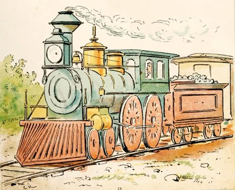 Old Train Pictures, Train Sketch, Chalk Wall Art, Boys Room Mural, Train Drawing, Train Illustration, Old Train Station, Train Art, Old Trains