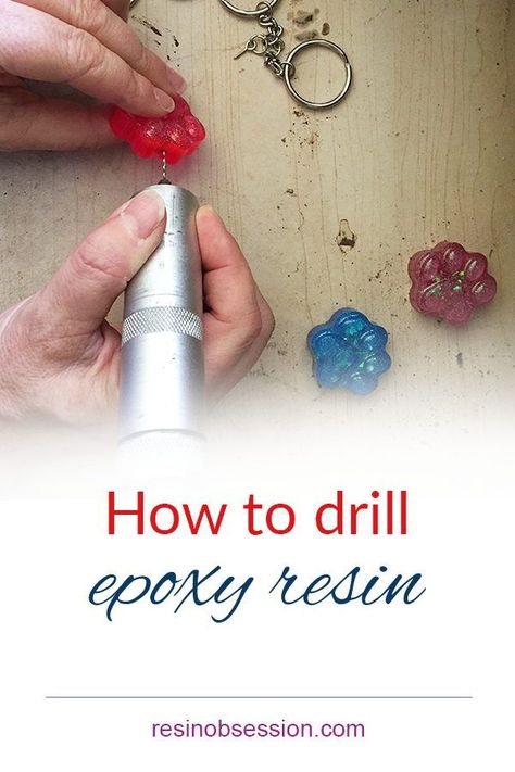 Learn how to use a drill to make holes in resin. . . . . . . #resin #resinobsession #resincrafts #resincasting #resinsart How To Make Resin Art, Jewelry Making Tutorials Resin Obsession, How To Use Resin Hand Drill, How To Mix Resin And Hardener, Getting Bubbles Out Of Resin, Resin Hacks, How To Pour Resin In Small Mold, Resin Gemstone, Resin Techniques