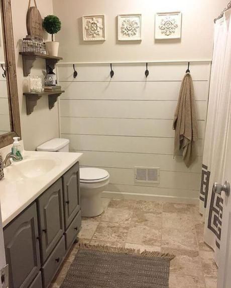 Farmhouse Bathroom Remodel, Bad Inspiration, Modern Farmhouse Bathroom, Guest Bathrooms, Bathroom Redo, Farmhouse Bathroom Decor, Bathroom Kids, Bath Remodel, Farmhouse Bathroom