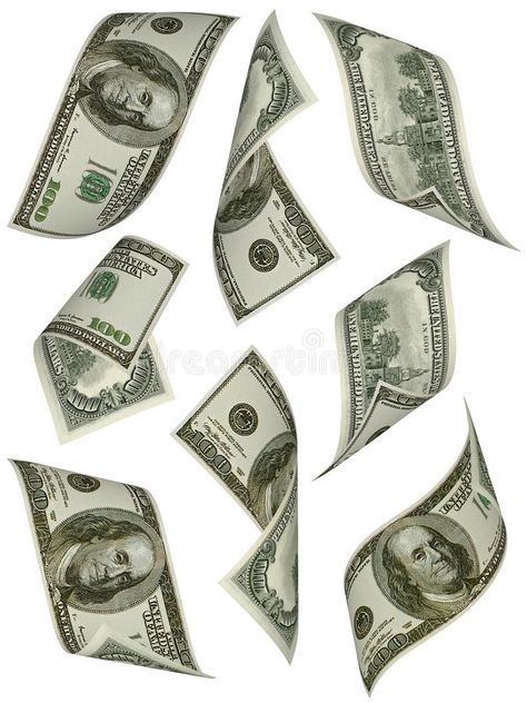 Dollar Tattoo Design, Money Reference, 100 Dollar Bill Tattoo Designs, Dollar Bill Tattoo, 100 Dollar Bill Tattoo, Money Flying, Money Falling, Flying Business, Money Design Art