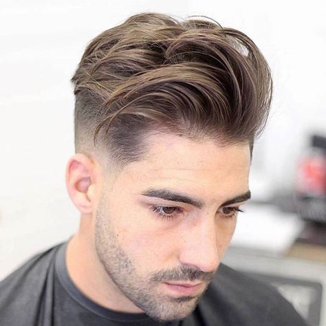 Mid Fade + Textured Medium Hair + Stubble Combover Hairstyles, Balding Mens Hairstyles, Mens Haircuts Medium, Mens Hairstyles Medium, Medium Length Hair Men, Men Haircut Styles, Top Hairstyles, Corte De Cabelo Masculino, Mens Haircuts Short