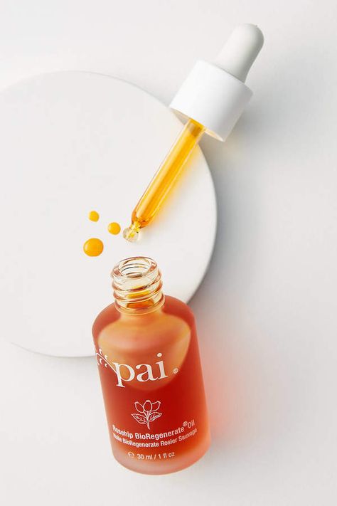 Pai Skincare Pai Natural Treasures Rosehip BioRegenerate Oil, #Anthropologie, commission link Face Oil Product Photography, Body Oil Product Photography, Lotion Product Photography, Serum Photoshoot, Oil Product Photography, Pai Skincare, Facial Oils, Skincare Products Photography, Cosmetics Photography