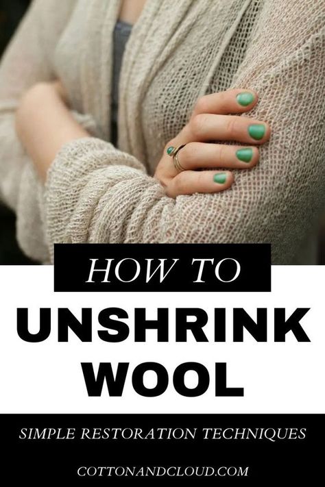 Discover the art of woolen restoration with our comprehensive guide on How To Unshrink Wool. From gentle stretching techniques to fabric relaxing solutions, learn the expert tips and tricks to bring your shrunken wool garments back to life. Restore the softness, warmth, and elegance of your favorite woolens effortlessly. Say goodbye to shrinkage worries and hello to cozy, comfortable woolen garments. #WoolRestoration #ExpertTips #WoolenRevival #HowToUnshrinkWool #FabricandYarn How To Stretch A Shrunken Wool Sweater, Roving Wool Projects, Wool Garments, Roving Wool, Cotton Clouds, Woolen Sweaters, Wool Projects, Craft Design, Wool Shirt