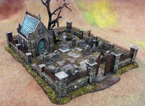 Tabletop World Mordheim Terrain, Diy Halloween Village, Lemax Halloween Village, Spooky Town Village, Tiny Glade, Lemax Halloween, Fantasy Terrain, Halloween Village Display, Halloween Diorama