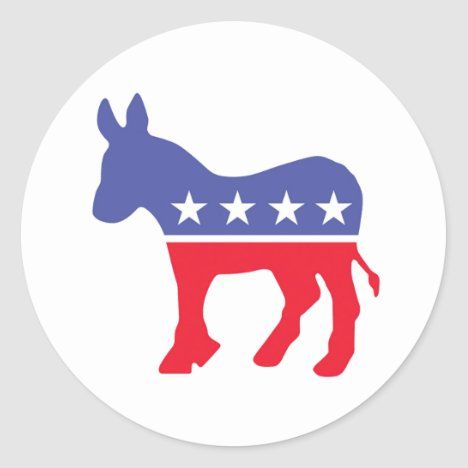 Democrat Democratic Party Donkey Symbol Classic Round Sticker #BlackLivesMatter #BLM #GeorgeFloyd #EndRacism #SocialJustice Donkey Logo, Alpha Kappa Alpha, Create Your Own Invitations, Decorated Water Bottles, Messenger Logo, America The Beautiful, Create Custom Stickers, Small Business Ideas, Democratic Party