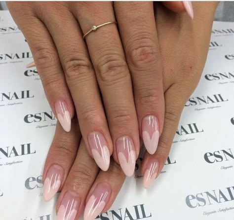 Heart Tip Nails, Es Nails, Tip Nails, Heart Nails, Dream Nails, Chic Nails, Manicure E Pedicure, Valentine's Day Nails, Valentines Nails