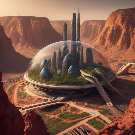 Elon Musk's vision of colonizing Mars with a million-person city using SpaceX's Starship program has ignited interest and debate. Explore the monumental challenges and immense opportunities of establishing a city on Mars,https://zurl.co/FbE7 Martian Colony, Aliens Aesthetic, Mars City, City On Mars, Colonization Of Mars, Science Exhibition, Spacex Starship, Master Thesis, Red Rising