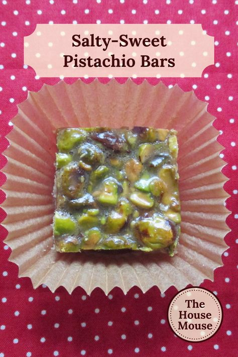 A pistachio bar cookie nestled in a parchment paper muffin liner. Pistachio Bars, Diy Bars, Cranberry Pistachio Cookies, Buttery Cookie, Nut Dessert, Pistachio Recipes, Deserts Easy, Cookie Base, Pistachio Cookies