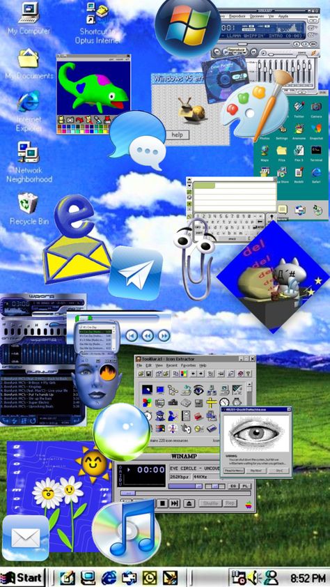 Windows #frutigeraero #windows95 #retro Windows 95 Aesthetic, Windows 95, Tech Art, Mood Board, Computer, Art