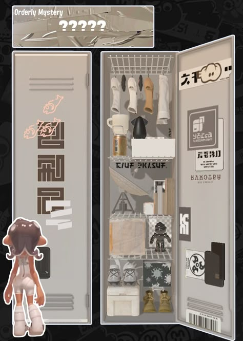 Splatoon 3 Lockers, Cuttlefish Splatoon, Splatoon 3 Locker Ideas, Splatoon Locker Ideas, Side Order Splatoon, Splatoon Side Order, Splatoon Locker, Splatoon 3 Side Order, Locker Ideas