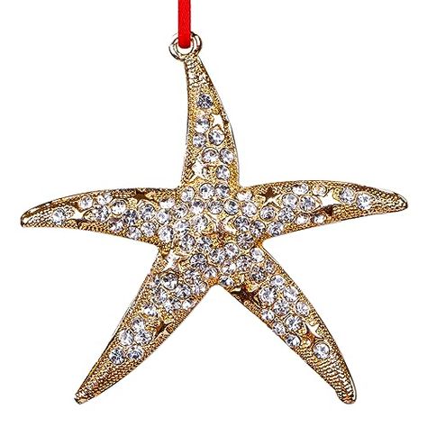 Starfish Decorations, Starfish Ornaments, Christmas Tree Gold, Ornaments For Christmas Tree, Starfish Design, Starfish Decor, Ornaments For Christmas, Beach Ornaments, Keepsake Gifts