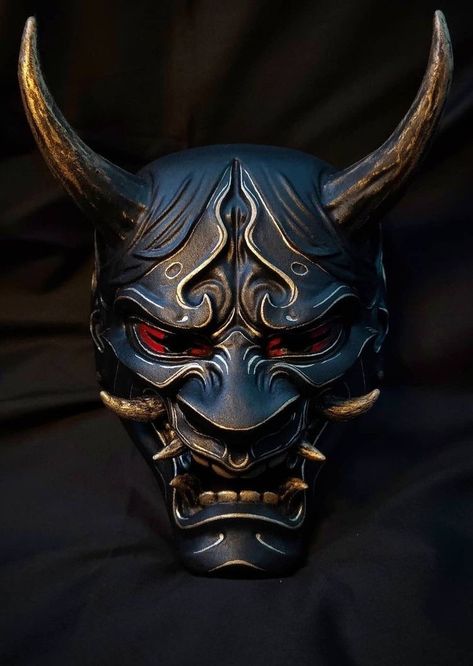 Demon Helmet, Red Oni Mask, Samurai Assassin, Japan Mask, Hannya Maske, Oni Maske, Mascara Oni, Samurai Mask, Signature Logo Design