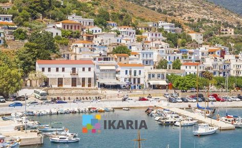 Agios Kirykos village, Ikaria island, east Aegean sea, Greece | Visit Ikaria Ikaria Greece, Okinawan Sweet Potato, Greece Blue, Blue Zone, Places To Live, Sense Of Life, Blue Zones, Samos, European Destinations