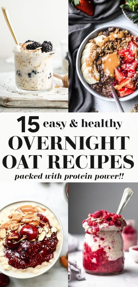 Overnight Oats In A Jar With Protein Powder, Easy Overnight Oats High Protein, Overnight Oatmeal With Protein Powder, Overnight Oats Add Ins, Tasty Overnight Oats In A Jar, Overnight Oats For Gerd, Vegan Vanilla Protein Powder Recipes, Hi Protein Overnight Oats, High Protein Breakfast Overnight Oats