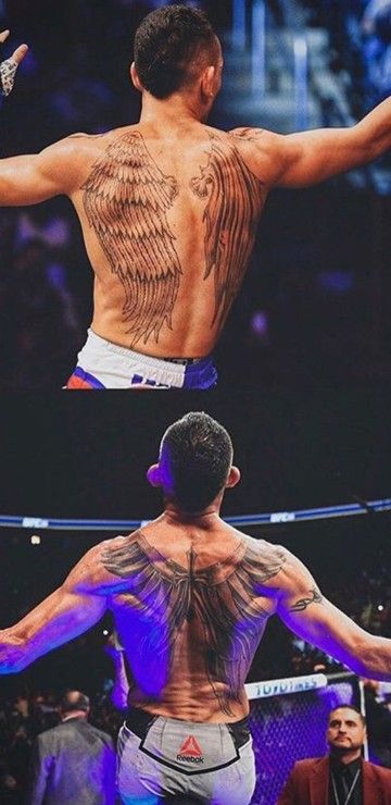 Tony Ferguson Tattoo, Tony Furgeson Ufc Blood, Tony Ferguson Wallpaper, El Cucuy, Tony Ferguson, Max Holloway, Back Tats, Boxing Images, Mma Boxing