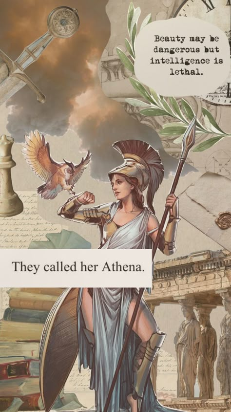 Athena Aesthetic, Athena Cabin, Athena Goddess Of Wisdom, Greece Mythology, Greek Mythology Humor, Greek Mythology Gods, Greek Gods And Goddesses, Greek And Roman Mythology, Greek Mythology Art