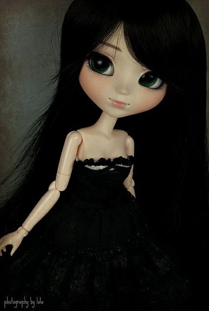 Blythe Doll, Black Hair, Dolls, Hair, White, Black