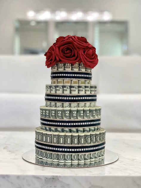 How to ask for cash instead of wedding gifts in 2022 | Photography by Money Wedding Cake, Gift Packing Ideas, Money Cakes, Money Wedding, Money Cake, Graduation Money, Money Bouquet, Creative Money Gifts, Birthday Money