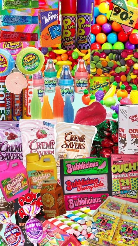 #90s #candy #nostalgia #nostalgic #90scandy #90sbaby #missthe90s 90s Food Ideas, 90s Highschool, 90s Snacks Party, 1990s Party Theme, 2000s Snacks, 90s Objects, Snacks From The 90s, Nostalgic 90s Food, 90’s Food