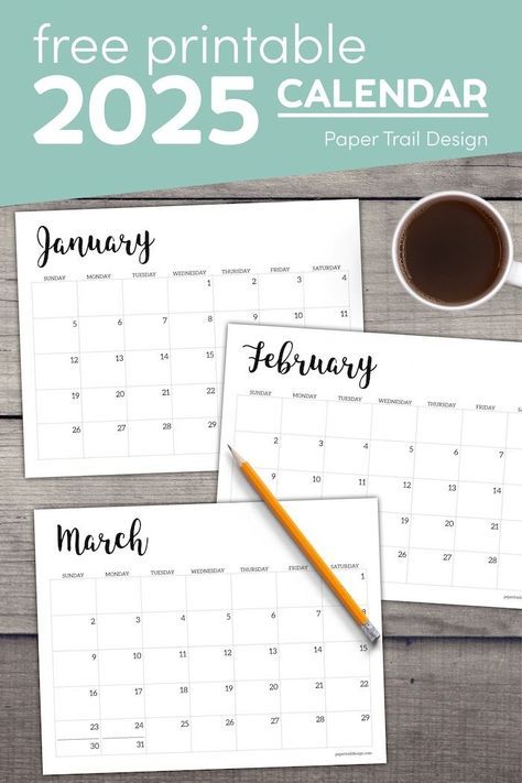 Use our free printable 2025 calendar pages to keep track of your schedule in the new year 2025 Free Printable Calendar, Free Printable 2025 Calendar, Calender 2025 Printable, 2025 Calendar Printable Free, Printable Calendar 2024, Free Printable Monthly Calendar, Printable Calendar Design, Calendar Free Printable, Fillable Calendar